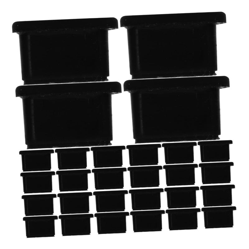 100pcs USB C Port Protector and Speaker Dust Plug Set in Black - Image 2