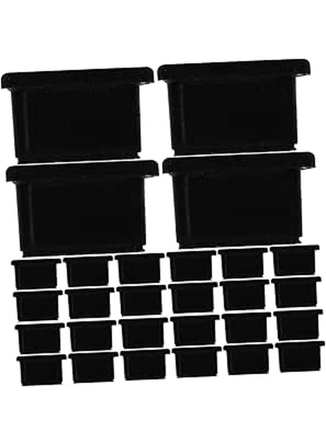 100pcs USB C Port Protector and Speaker Dust Plug Set in Black - Image 1