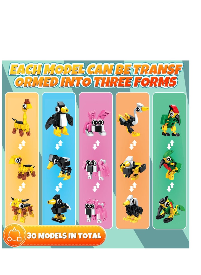 10 Pack Animals Building Blocks, Party Favors for Kids, 30 Kinds of Animal Figures 720 PCS Building Blocks Toys Set, Building Sets Stem Toys for Birthday Party Gift, Goodie Bags, Prize - Image 4