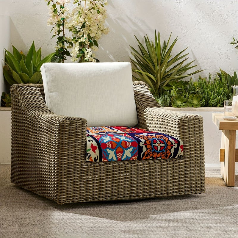 1pc Bohemian Style L-Shaped Elastic Non-Slip Anti-Scratch Sofa Cover Suitable For All Seasons - Image 1