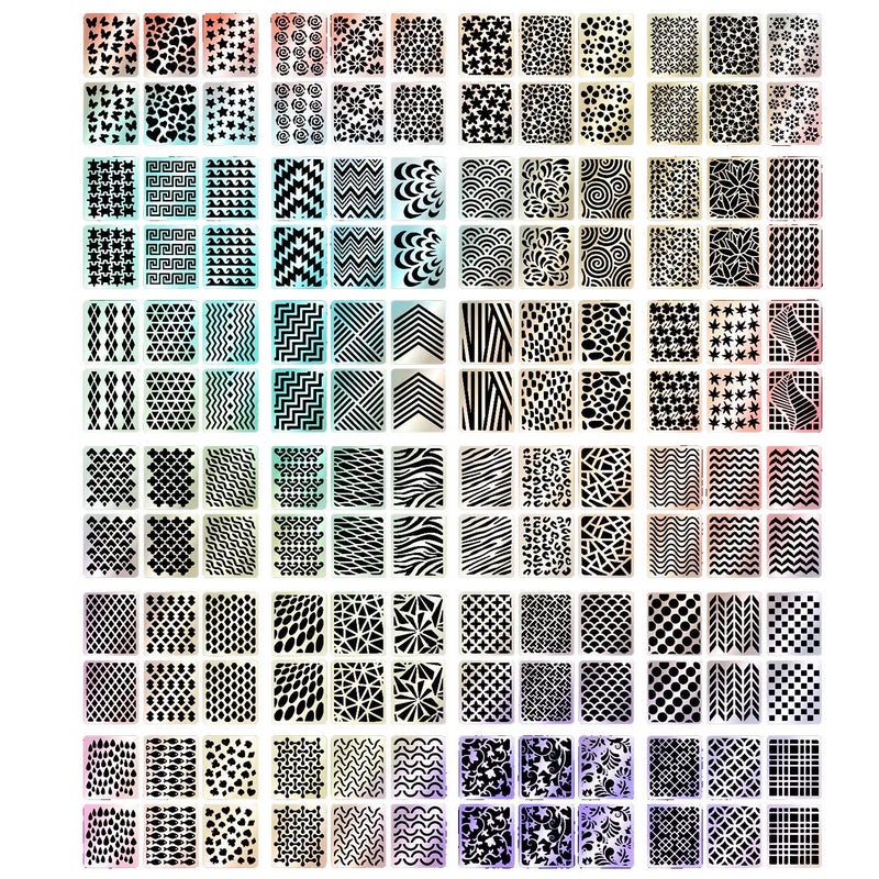 Gogoonly 144 Pieces Nail Vinyls Stencil Stickers Set, 24 Sheets 72 Different Designs Cute Easy Nail Art Nail Vinyls Nail Stencil Sheets - BH000807 - Image 1