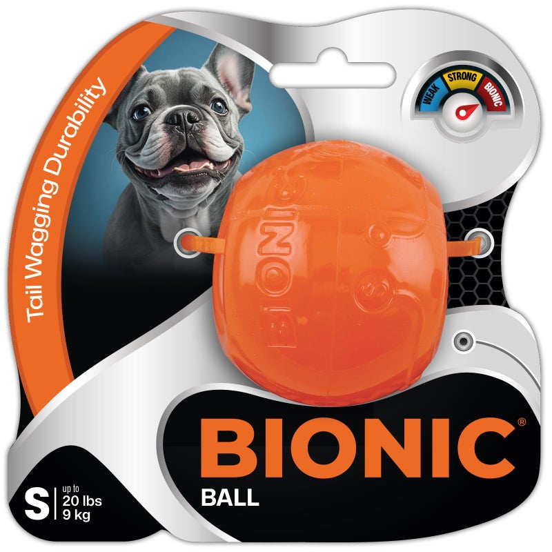 BIONIC Ball Dog Toy Small Interactive Dog Chew Toy That Stands Up to The Toughest Chewers for Dogs up to 20 lbs 9 kg - Image 2