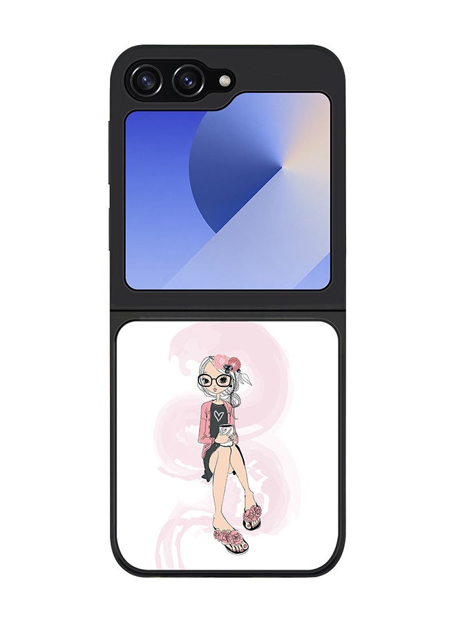 Stylizedd Rugged Black edge case for Samsung Galaxy Z Flip7 FE, Slim fit Soft Case Flexible Rubber Edges Anti Drop TPU Gel Thin Cover -  Nerdy Cute - Image 1