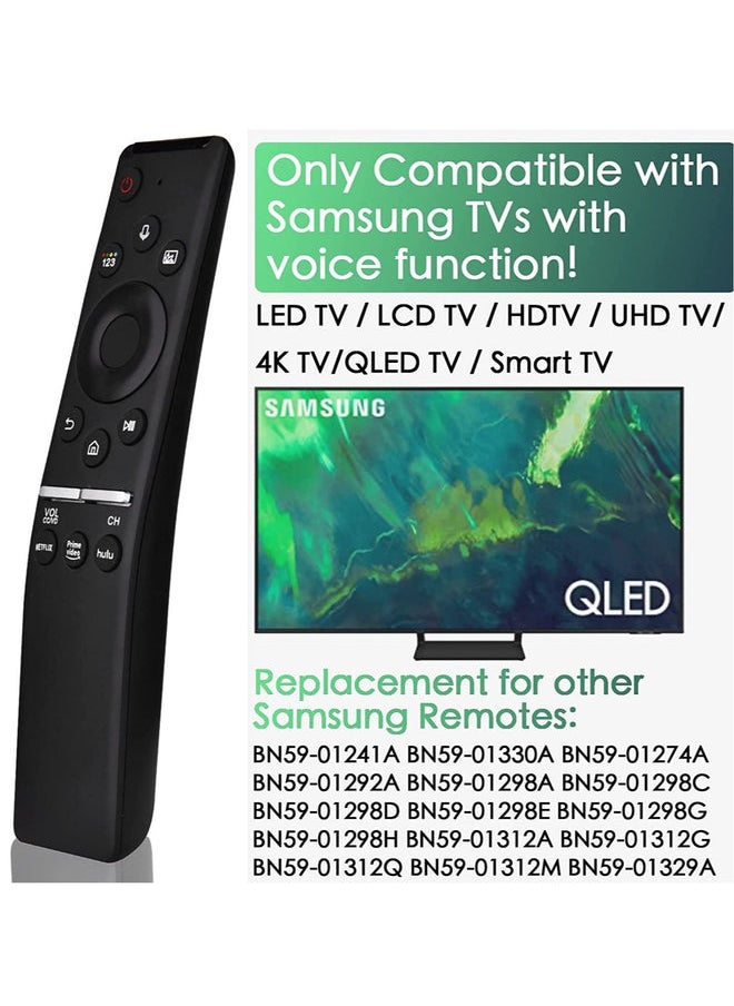 HuHa - Voice Remote Control for Samsung Smart TV,KOOMOER Low Power Tech Remote,Compatible for BN59-01312A,All Samsung with Voice Function Smart Curved Frame QLED LED LCD 8K 4K TVs - Image 1