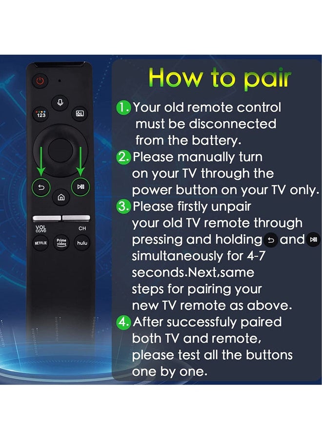 HuHa - Voice Remote Control for Samsung Smart TV,KOOMOER Low Power Tech Remote,Compatible for BN59-01312A,All Samsung with Voice Function Smart Curved Frame QLED LED LCD 8K 4K TVs - Image 1