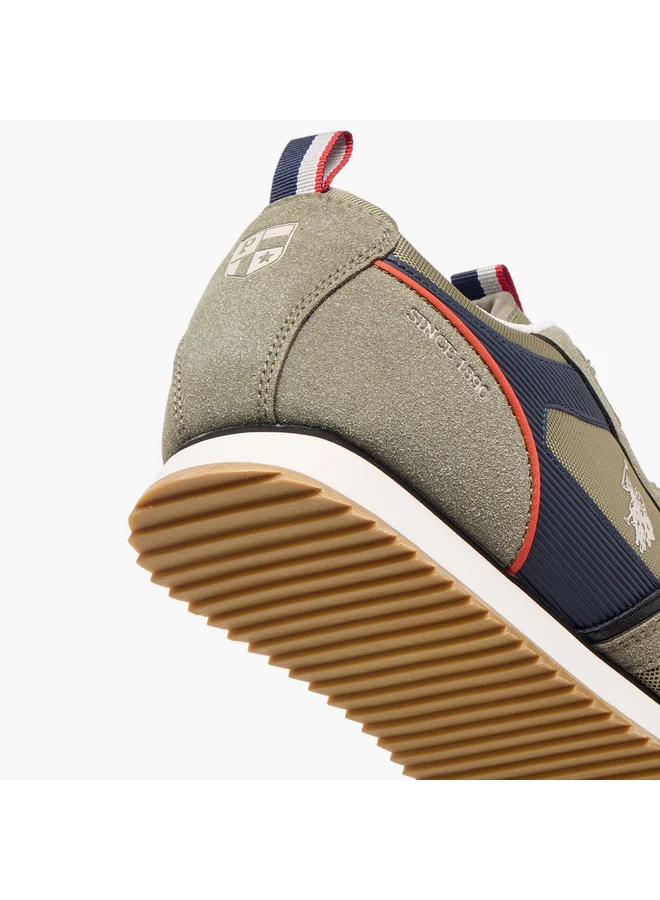 U.S. Polo Assn. Men's Logo Detail Sneakers with Lace-Up Closure