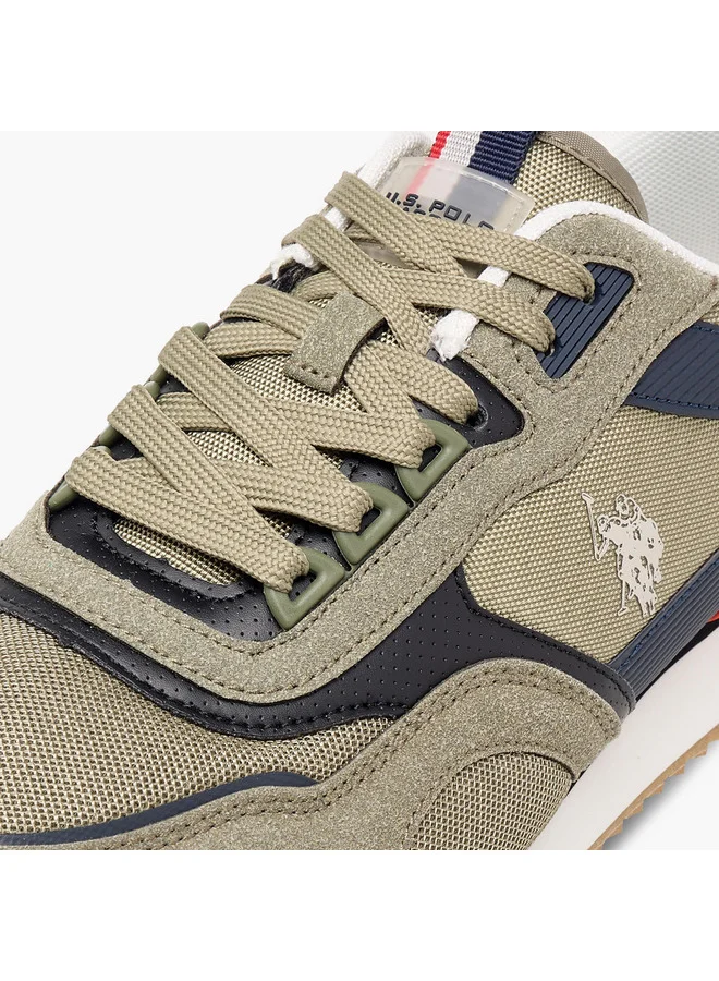 U.S. Polo Assn. Men's Logo Detail Sneakers with Lace-Up Closure