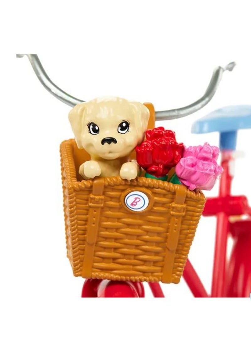 Barbie Pink Passport Holland Doll with Bike - Image 4