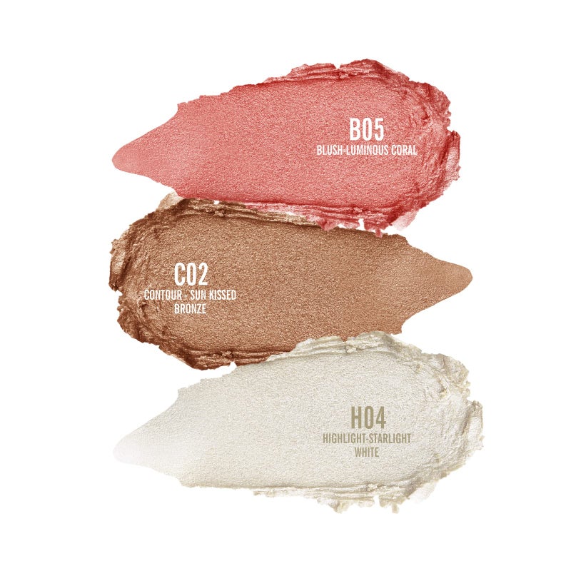 KIMUSE Multi Stick Trio Face Makeup, Cream Blush Stick for Cheeks & Lips, Contour Stick & Highlighter Makeup Sticks for All Skin - Image 3