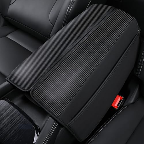 faccaibbg Armrest for 2026 2025 2024 2023 2022 2021 Nissan Rogue Black Carbon fiber Arm Rest Cover for Car Rogue Center Console Cover - Image 1