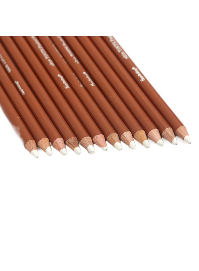 Keep Smiling 12 Pieces White Charcoal Pencil Pastel - Image 3