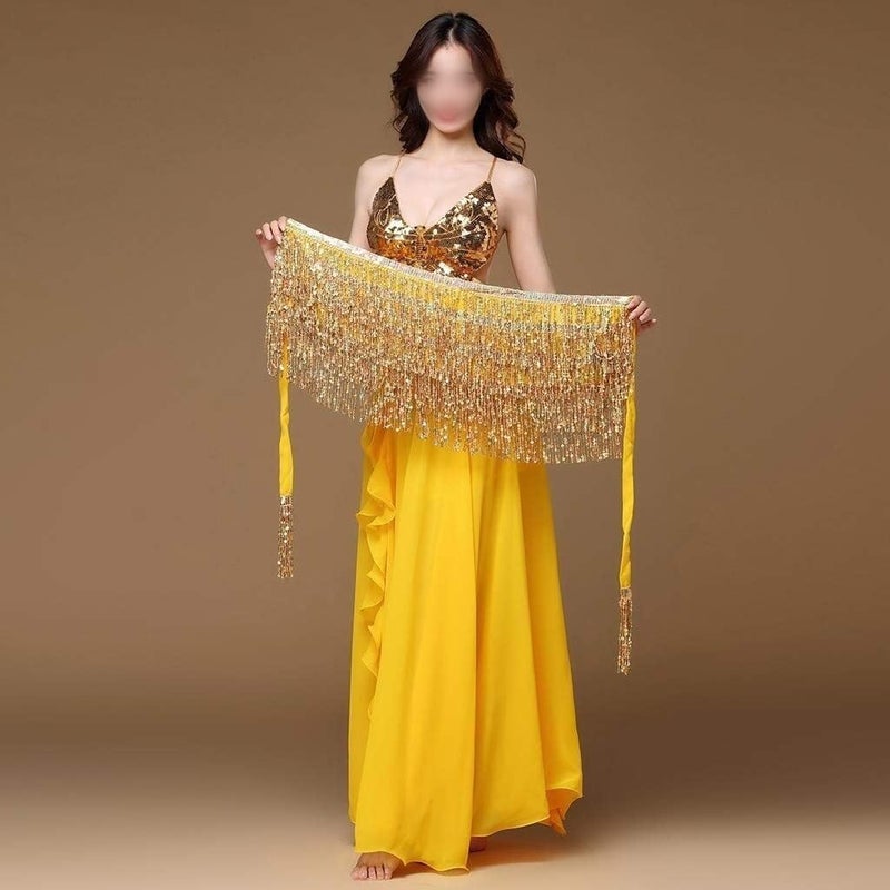 Dance Belt Outfit Dance Scarf Hip Costume Ballet Skirt Women Belly Dance Hip Scarf