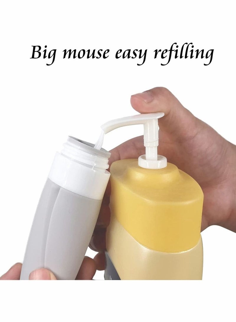 SYOSI 4 Pack Silicone Travel Bottle Set, TSA Approved,  Leak Proof BPA Free Silicone Cosmetic Travel Size Toiletry Containers for Cosmetic Shampoo Conditioner Lotion Liquids (60 ML + 90 ML) - Image 5