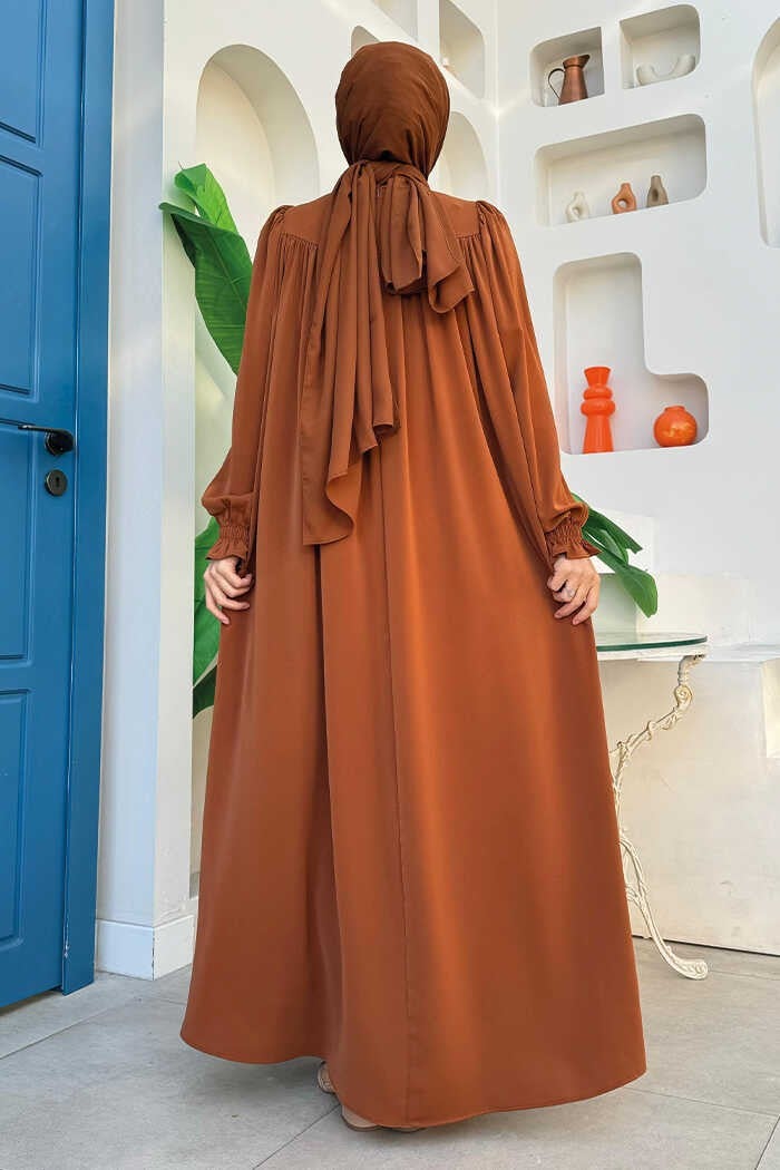 Bym Fashion Bym4 Pleated Dress Tan  - Image 2