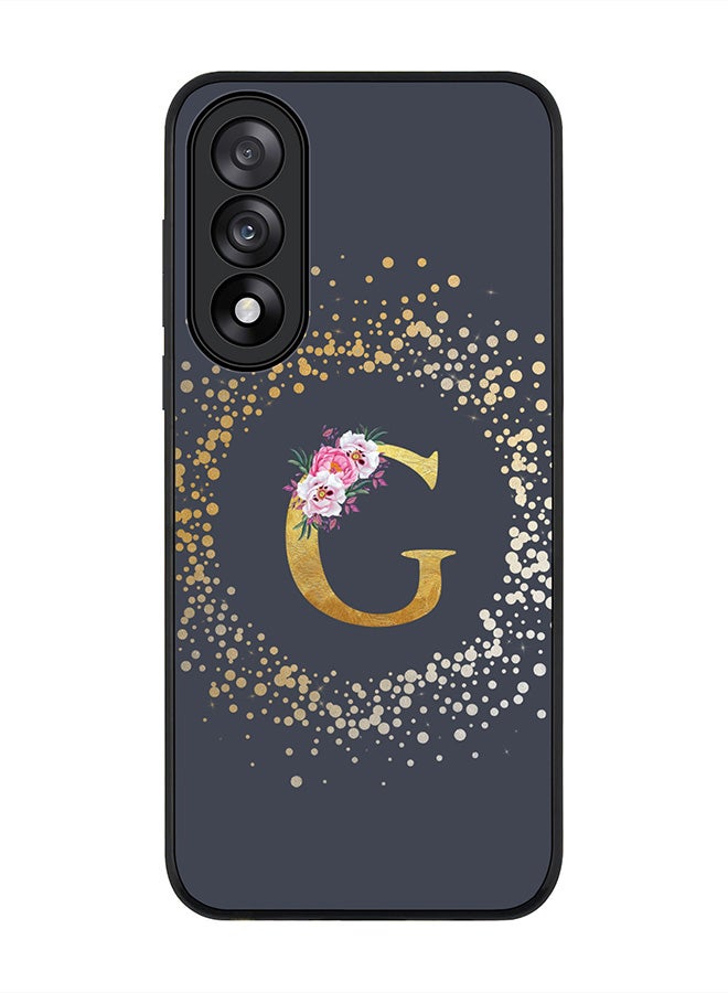 Stylizedd For OnePlus Nord 5 / Ace 5 Ultra Case,Slim fit Camera Protection, Shockproof Thin Phone cover  - Custom Monogram Floral - G  (Grey )