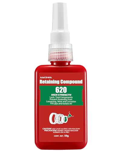 ESKONKE Retaining Compound Green 620 Sleeve Retainer High Strength Cylindrical Metal Components Assemblies Locking and Sealing Anaerobic Glue 1.69 Oz/50 ml - Image 1