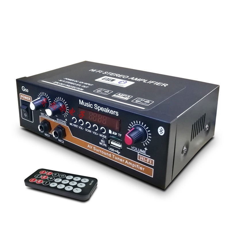 Platform High-Power Built-In Recording Microphone Priority Bluetooth U Disk Multifunctional G50 Digital Dual-Purpose Power Amplifier - Image 4