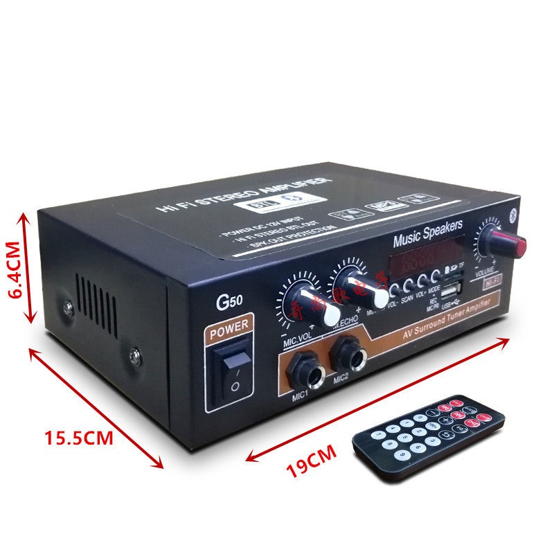 Platform High-Power Built-In Recording Microphone Priority Bluetooth U Disk Multifunctional G50 Digital Dual-Purpose Power Amplifier - Image 5