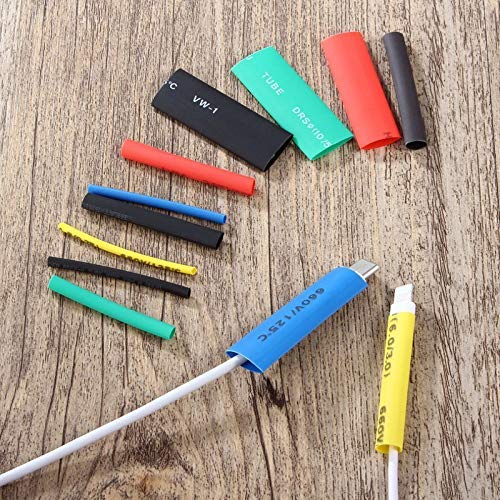 Rpi shop - 80 Pcs Colours Assorted Polyolefin Heat Shrink Tube, Insulated Wire Cable Sleeving Wrap, Multicolour, 7 Different Cut Size with Box - Image 5