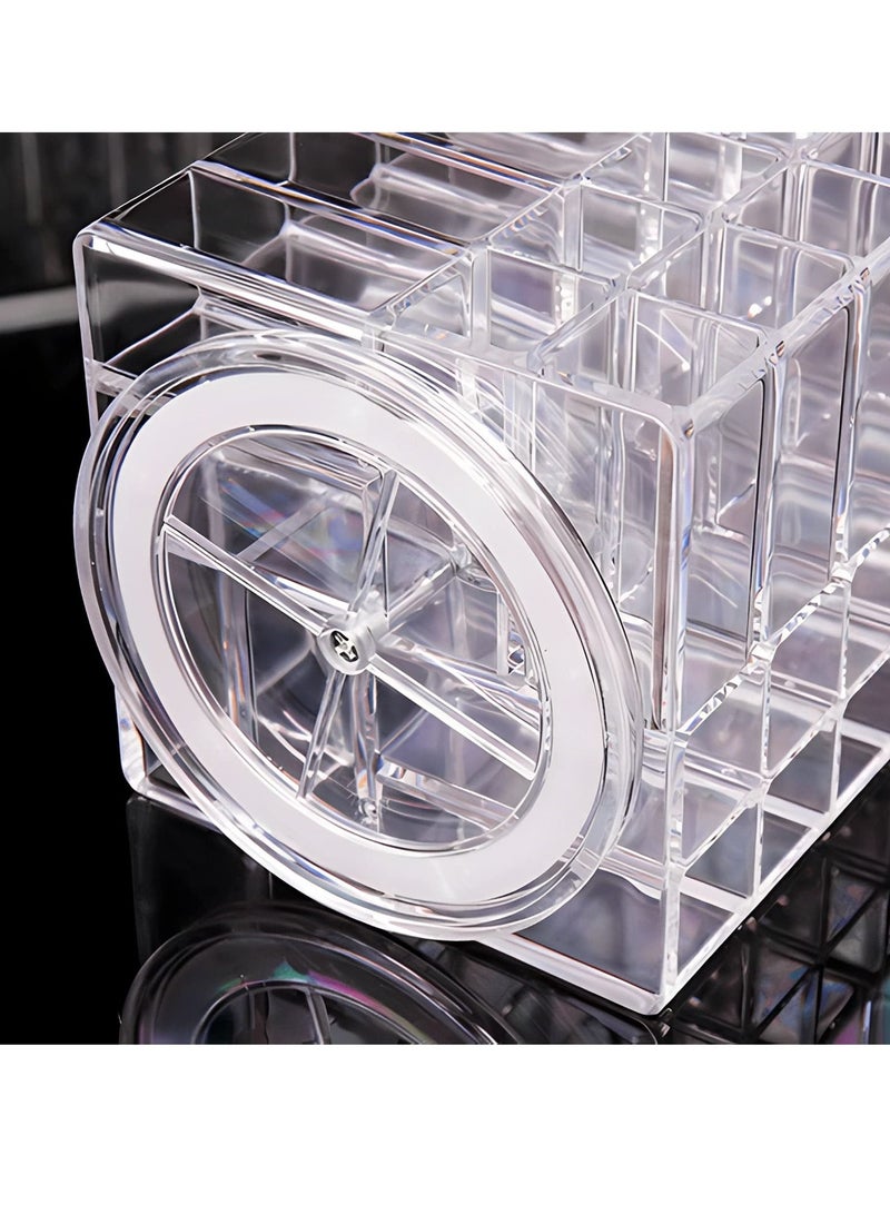 SYOSI 360 Degree Spinning Lipstick Organizer, 53 Space Acrylic Holder, Cosmetic Display Case for Lipsticks, Brushes, Bottles - Image 5