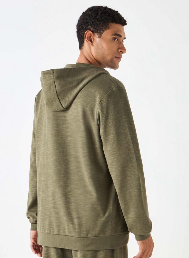 كابا هودي بسحاب إغلاق وجيوب وتطريز شعار من كابا - Image 3