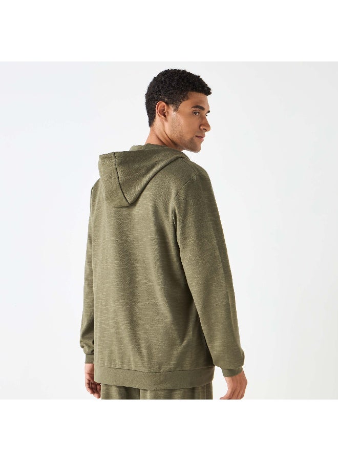 Kappa Kappa Logo Embroidered Zip Through Hoodie with Pockets  - Image 2