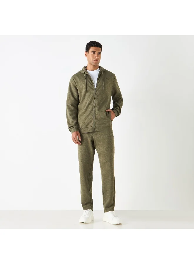 Kappa Kappa Logo Embroidered Zip Through Hoodie with Pockets