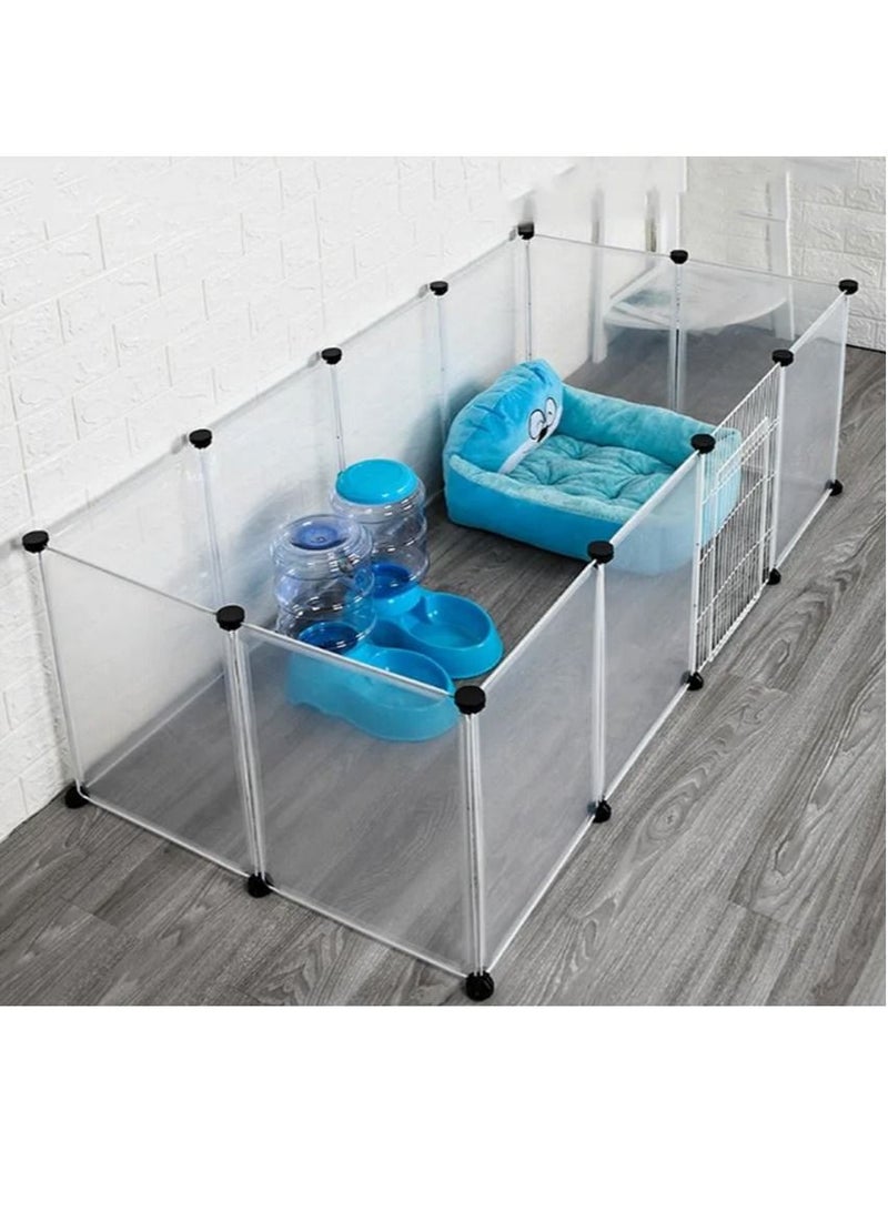 DubaiGallery Dog Fence Pet Indoor Playpen PP Material Can Be DIY Freely Combined Multifunctional Dog Fence Gate Dogs Rabbit - Image 3
