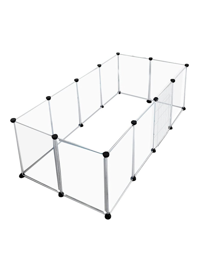 DubaiGallery Dog Fence Pet Indoor Playpen PP Material Can Be DIY Freely Combined Multifunctional Dog Fence Gate Dogs Rabbit - Image 2