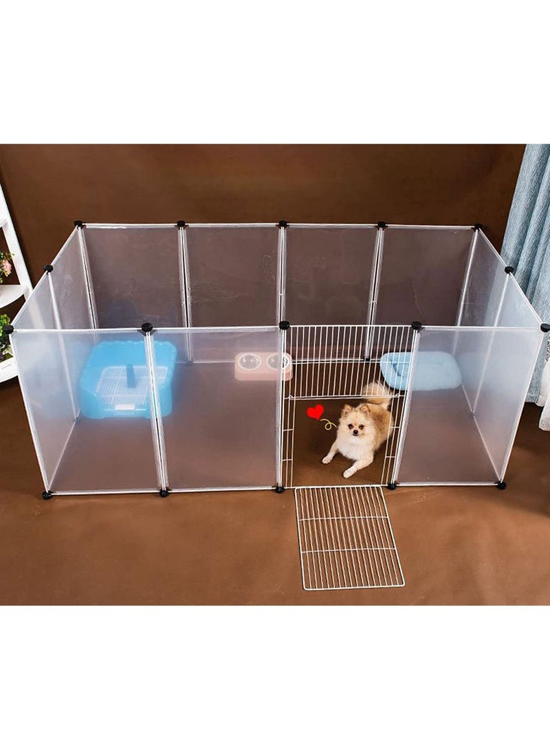 DubaiGallery Dog Fence Pet Indoor Playpen PP Material Can Be DIY Freely Combined Multifunctional Dog Fence Gate Dogs Rabbit - Image 1
