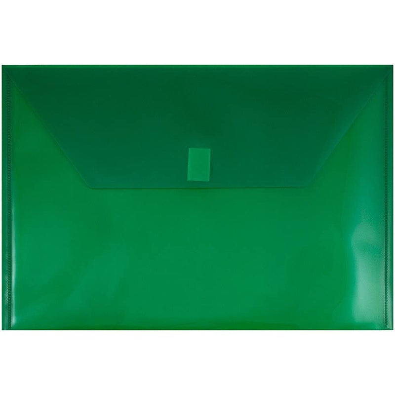 JAM PAPER Plastic Envelopes with Hook & Loop Closure - Legal Booklet - 9 3/4 x 14 1/2 - Assorted Colors - 6/Pack - Image 5