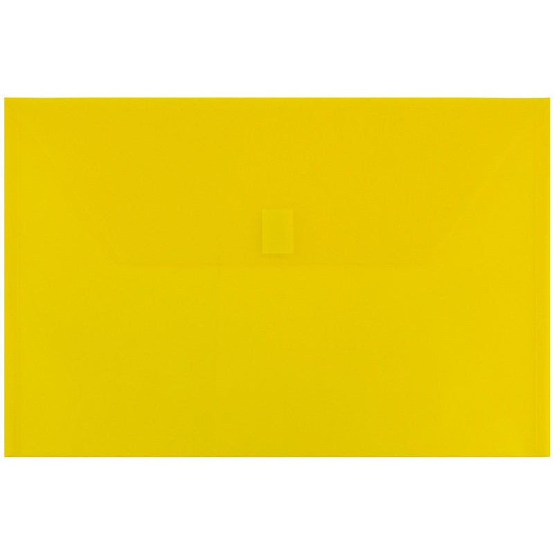 JAM PAPER Plastic Envelopes with Hook & Loop Closure - Legal Booklet - 9 3/4 x 14 1/2 - Assorted Colors - 6/Pack - Image 3