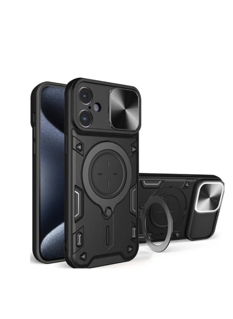 Magnetic case for iPhone 16 with sliding camera. Armored shockproof cover - Image 1