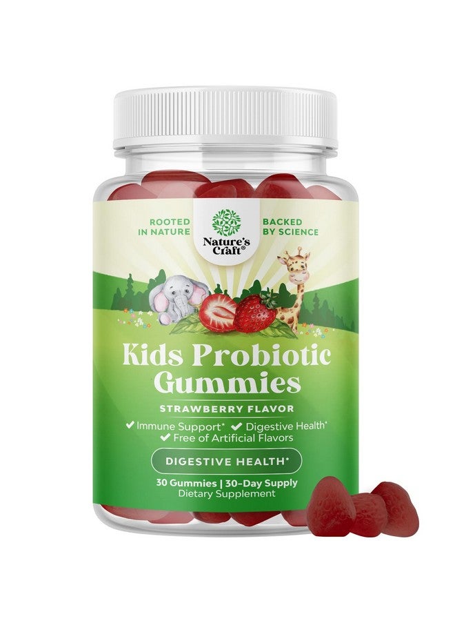 Natures Craft Immune Booster Kids Probiotic Gummies - Bacillus Subtilis Probiotic for Kids Upset Stomach Body Cleanse Immune Boost and Colon Detox - Constipation Relief and Digestive Health Kids Vitamins Gummy - Image 1
