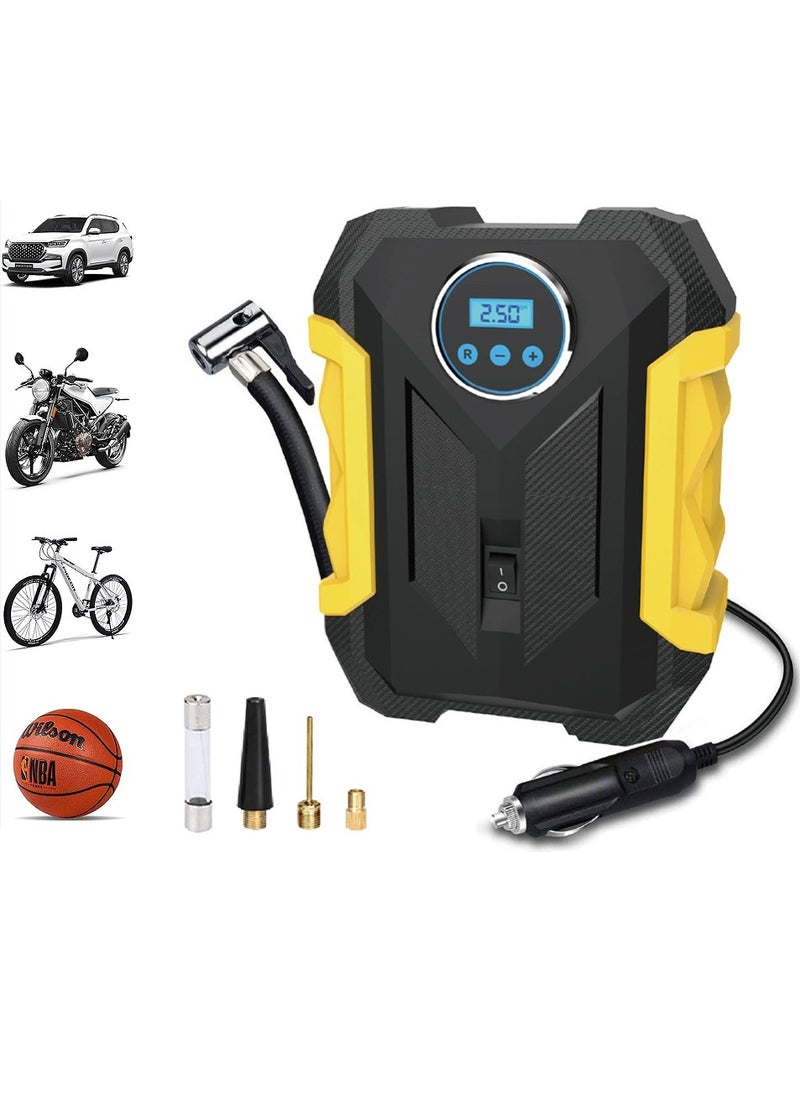 Changli Digital Air Compressor, Digital Car Tyre Inflator, Air Compressor,150 PSI Fast Tire Pump,Car Auto Pump Portable Tire Inflator, with Auto Stop and LED Light 12V for for Car/Motorcycle/Bicycle/Ball  - Image 3