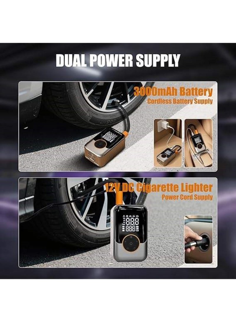 SUITU Portable Electric Tire Pump – 150PSI Smart Bike Pump with Digital Gauge, Auto Shut-Off, USB-C Rechargeable Air Compressor for Car, E-Bike, Bicycle, Motorcycle, Balls – Cordless & Compact - Image 4