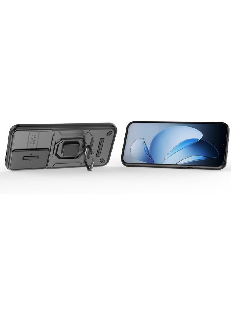 Fankalo Phone Case for Oppo Reno13 5G with Slide Camera Cover Drop Protective Phone Case with Magnetic Car Mount Holder  - Image 4