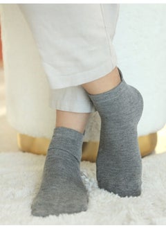 Buluş Organic 3-Pack Gray, Melange Smoke, Smoke - Special Heel Technology Viscose Men's Booties Socks  - Image 1