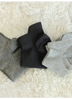 Buluş Organic 3-Pack Gray, Melange Smoke, Smoke - Special Heel Technology Viscose Men's Booties Socks  - Image 2
