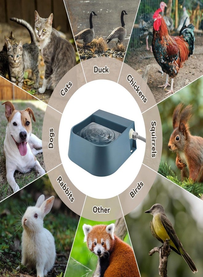 PETLESO Dog Water Bowl Dispenser, Automatic Water Dispenser for Dogs with 3/4'' Hose, Auto-Fill Cat Water Fountain, Pet Water Dish for Outside Animals, Chickens Rabbits, 2L - Image 5