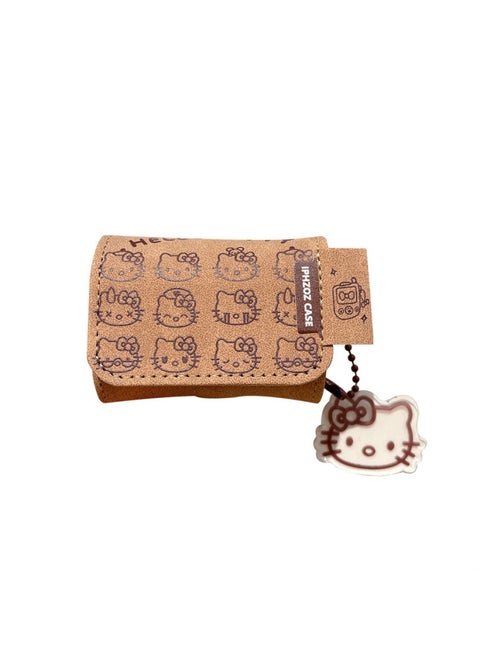 Suitable For HuaweiFreeClip Headphone Set Cartoon Full Cover Leather Pattern Soft Case For Huawei6i/SE2 Wireless Bluetooth Pendant-Color:All-inclusive Leather Pattern + Pendant-full Screen Kt Cat-Model:Universal For HuaweiFreebuds Pro3/pro4 (protective Case)