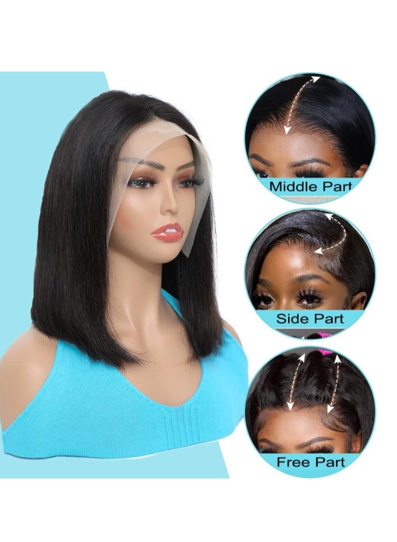 إستيل شعر مستعار بوب قصير شعر بشري 13x4 باروكة دانتيل أمامي للنساء ذوات البشرة السمراء باروكات بدون صمغ شعر بشري لون مقطوع مسبقًا رقم 8 - Image 5