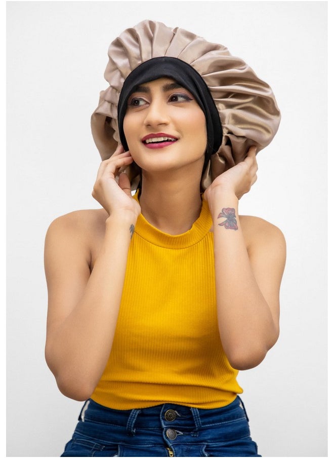 COOLBEDS COOLBEDS Satin Bonnet for Hair l Silk Satin Bonnet for Curly Hair | Reversible Hair Cap | Adjustable Silk Hair Bonnet for Sleeping | Satin Hair Wrap for Women  - Image 2