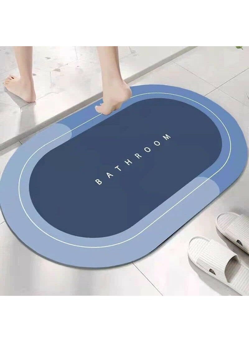 BLISS START BLISS START Bathroom Door Mat Floor Bath Mat Carpet Non Slip mat for Bathroom Cushion Super Absorbent Soft Carpet Quick Dry Dirt Barrier for Home Office 40x60cm MulticolorPack of 1  - Image 3