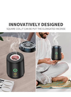 Oud Bukhoor [Upgrade] Electric Mini Incense Burner Portable USB Rechargeable Aroma Diffuser Black  - Image 2