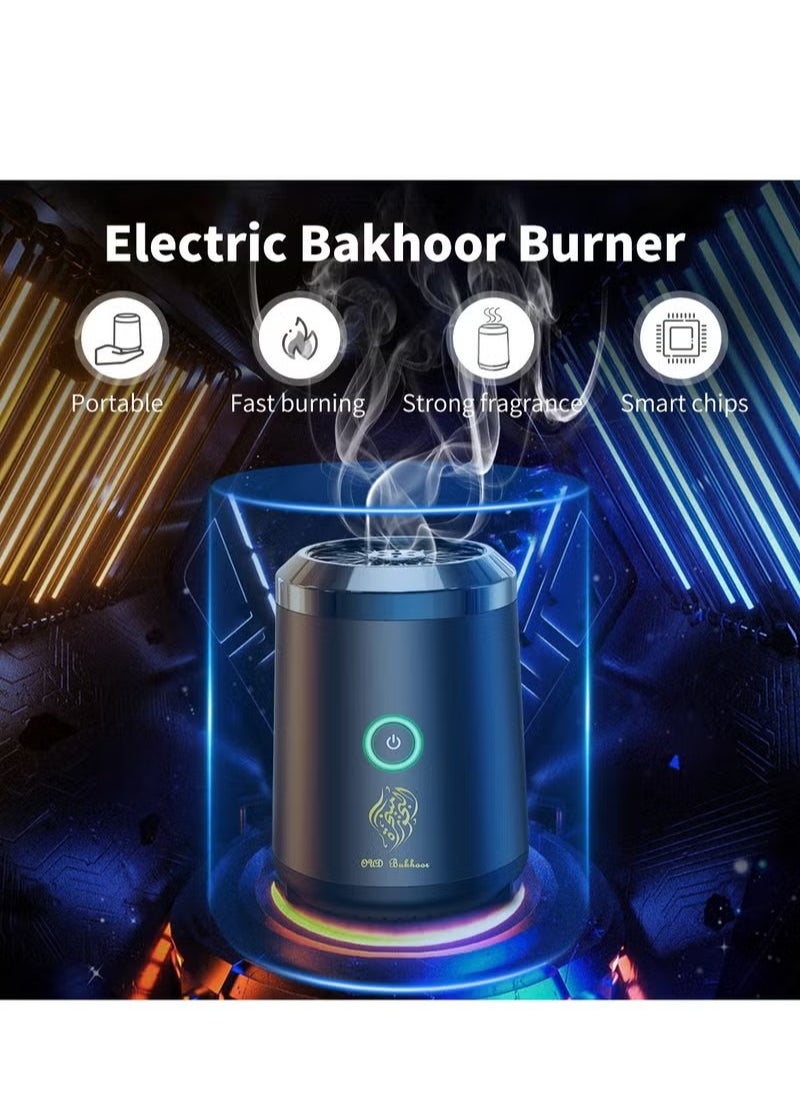 Oud Bukhoor [Upgrade] Electric Mini Incense Burner Portable USB Rechargeable Aroma Diffuser Black  - Image 5