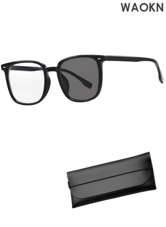 WAOKN Blue Light Blocking Glasses Computer Reading Gaming TV Phones Eyeglasses Fashion Anti Eyestrain UV Eyewear for Women Men,Transparent Lenses Eyeglass Suitable for Computer & Gaming - Image 1