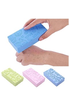 SYOSI Body Exfoliating Sponge, 3 Pieces Baby Shower Brush Soft Bath Sponge Body Cleaning Sponge For Baby Adults/Kids Men Women Soft Body Skin Bath Shower Spa Brush Smooth  - Image 1