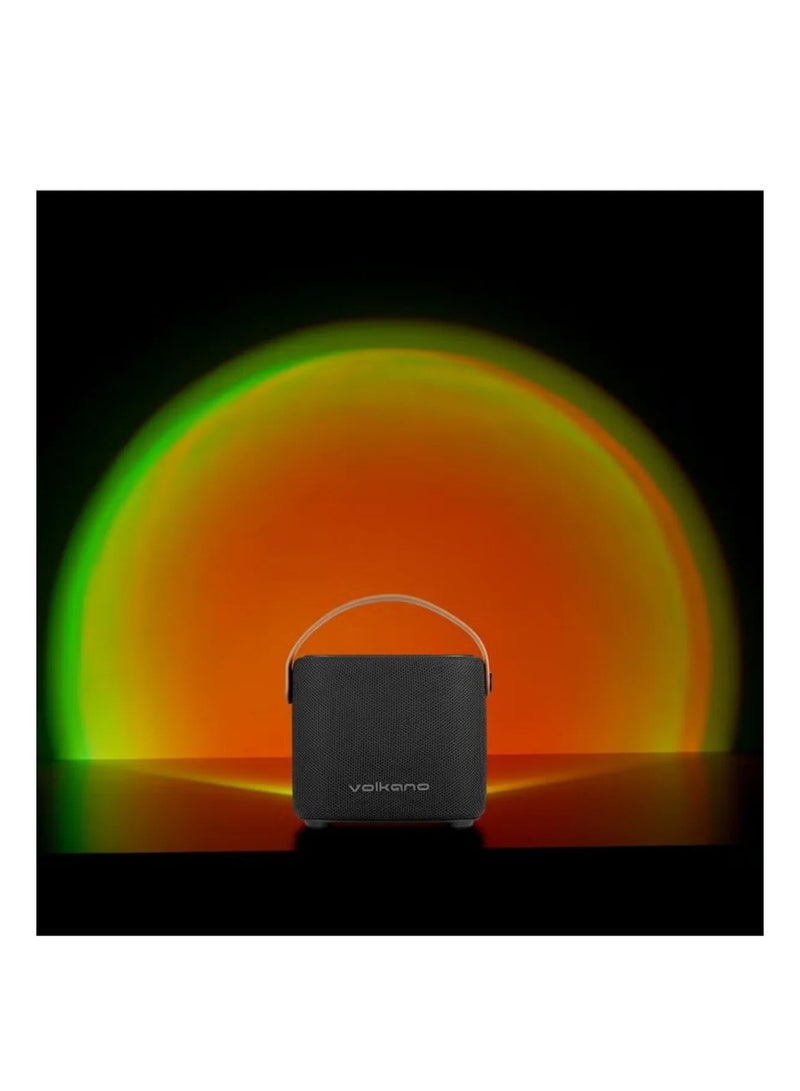 فولكانو مكبر صوت بلوتوث من سلسلة Volkano Flame مع جهاز عرض مصباح غروب الشمس - Image 3