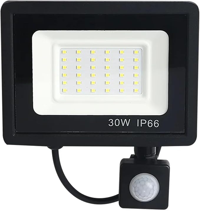 Smart Sensor LED Flood Light Outdoor Wall Light 20W White Waterproof Garden Spotlight - Image 1